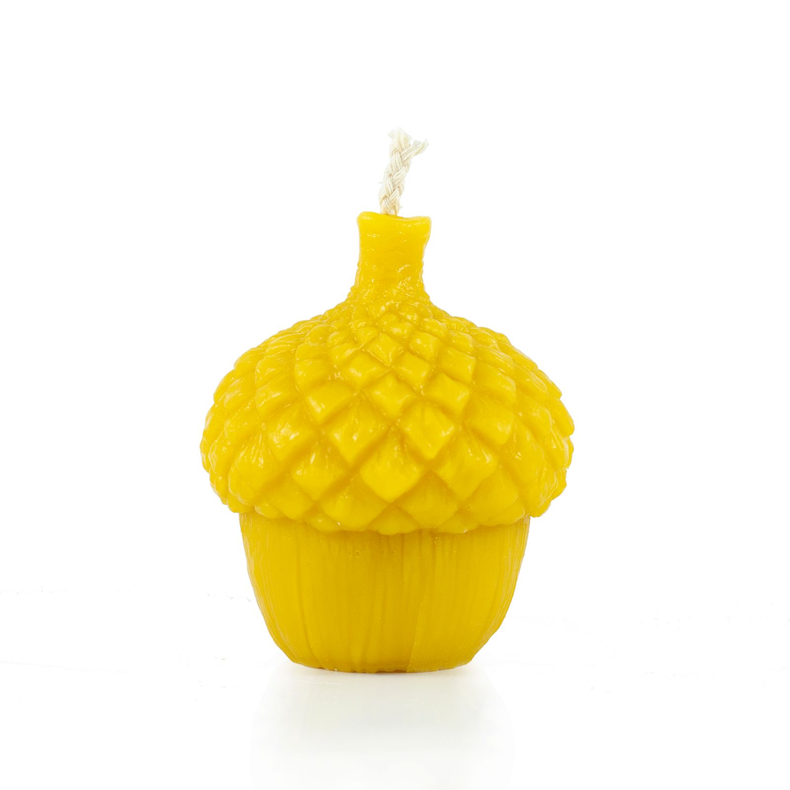 "Жолудь" свічка з бджолиного воску,  натуральний