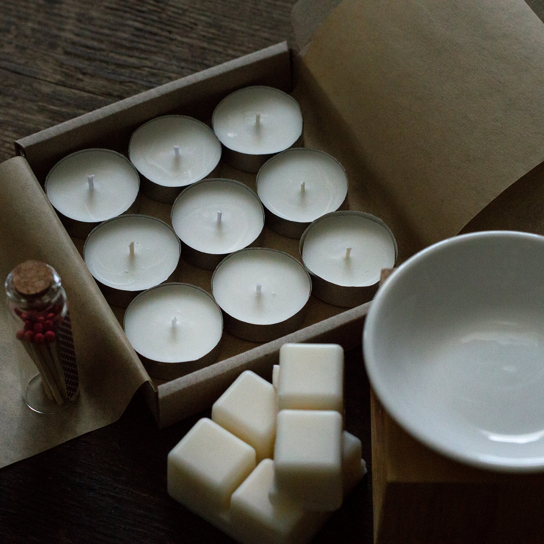 Набір чайних свічок з соєвого воску