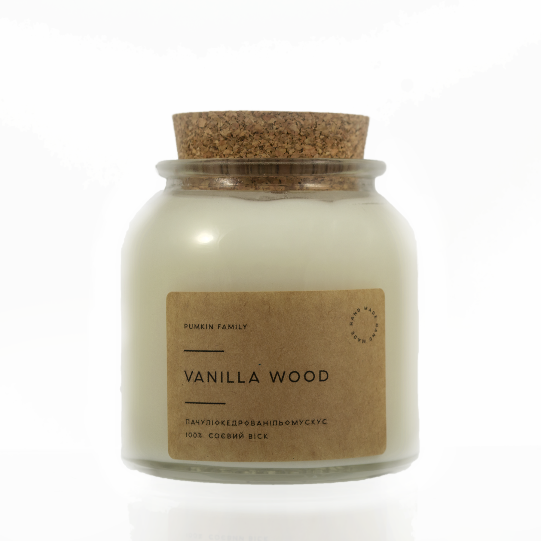 "Vanilla wood" соєва свічка, прозорий, бавовняний